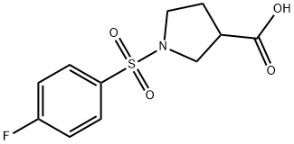 1-(4-Fluoro-benzenesulfonyl)-pyrrolidine-3-carboxylic acid 结构式
