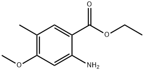 2-アミノ-4-メトキシ-5-メチルベンゼンカルボン酸エチル 化学構造式