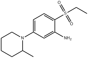 2-(Ethylsulfonyl)-5-(2-methyl-1-piperidinyl)-aniline Struktur