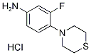 3-fluoro-4-thiomorpholin-4-ylaniline Structure