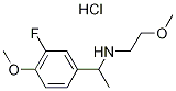 1-(3-fluoro-4-methoxyphenyl)-N-(2-methoxyethyl)ethanamine Struktur