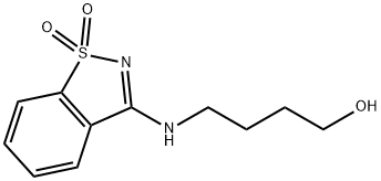 1-butanol, 4-[(1,1-dioxido-1,2-benzisothiazol-3-yl)amino]- Structure