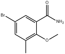 5-溴-2-甲氧基-3-甲基苯甲酰胺, 58708-49-9, 结构式