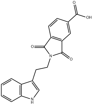 2-[2-(1H-吲哚-3-基)乙基]-1,3-二氧代-异5-吲哚甲酸 结构式