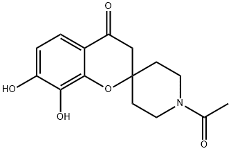 1'-Acetyl-7,8-dihydroxyspiro[chromene-2,4'-piperidin]-4(3H)-one Structure