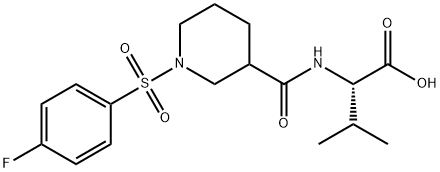N-({1-[(4-Fluorophenyl)sulfonyl]piperidin-3-yl}carbonyl)-L-valine Struktur