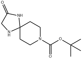 tert-Butyl 2-oxo-1,4,8-triazaspiro[4.5]decane-8-carboxylate Struktur