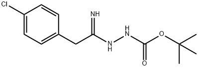 N'-[1-Amino-2-(4-chlorophenyl)ethylidene]-hydrazinecarboxylic acid tert-butyl ester 结构式