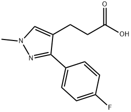 3-[3-(4-Fluorophenyl)-1-methyl-1H-pyrazol-4-yl]-propanoic acid Struktur
