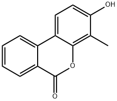 3-Hydroxy-4-methyl-6H-benzo[c]chromen-6-one Struktur