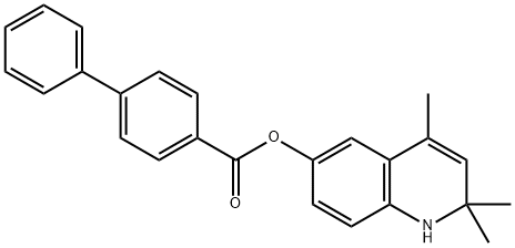 2,2,4-Trimethyl-1,2-dihydroquinolin-6-yl biphenyl-4-carboxylate Struktur