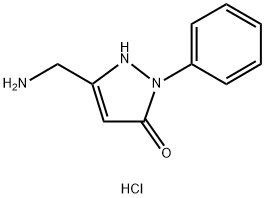 5-(Aminomethyl)-2-phenyl-1,2-dihydro-3H-pyrazol-3-one dihydrochloride Structure