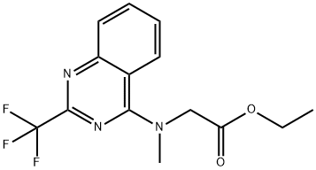[Methyl-(2-trifluoromethyl-quinazolin-4-yl)-amino] -acetic acid ethyl ester Structure