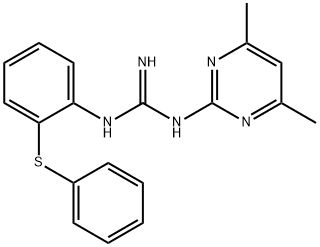 N-(4,6-Dimethylpyrimidin-2-yl)-N'-[2-(phenylthio)-phenyl]guanidine Structure