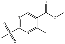 Methyl 4-methyl-2-(methylsulfonyl)-5-pyrimidinecarboxylate Structure