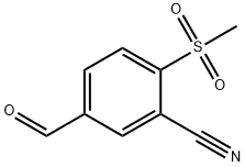 5-甲酰基-2-(甲基磺酰基)苯甲腈, 1353878-08-6, 结构式