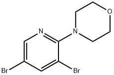 2-モルホリノ-3,5-ジブロモピリジン 化学構造式