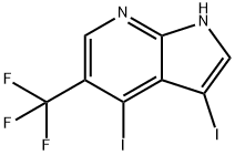 3,4-Diiodo-5-(trifluoromethyl)-1H-pyrrolo[2,3-b]pyridine Struktur