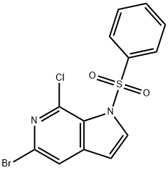 5-Bromo-7-chloro-1-(phenylsulfonyl)-1H-pyrrolo[2,3-c]pyridine Struktur