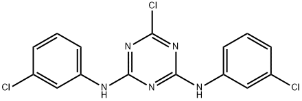 6-Chloro-N,N'-bis(3-chlorophenyl)-1,3,5-triazine-2,4-diamine Struktur