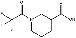 1-(トリフルオロアセチル)ピペリジン-3-カルボン酸 化学構造式