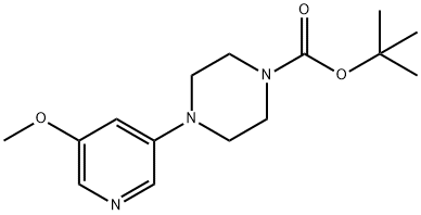 4-(5-メトキシピリジン-3-イル)ピペラジン-1-カルボン酸TERT-ブチル 化学構造式