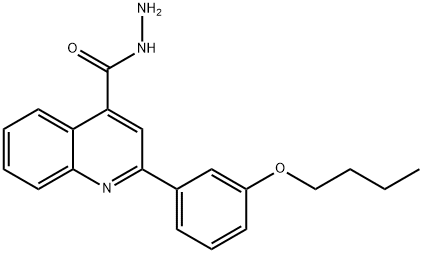 2-(3-丁氧基苯基)-4-喹啉卡巴肼, 524932-95-4, 结构式
