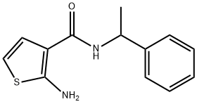 2-氨基-N-(1-苯基乙基)噻吩-3-甲酰胺,590357-10-1,结构式