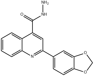 2-(1,3-苯并二唑-5-基)-4-喹啉卡巴肼, 524932-89-6, 结构式