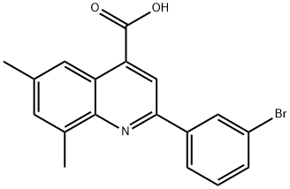 2-(3-ブロモフェニル)-6,8-ジメチルキノリン-4-カルボン酸 化学構造式