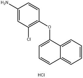 3-CHLORO-4-(1-NAPHTHYLOXY)ANILINE HYDROCHLORIDE Structure
