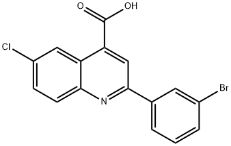 2-(3-BROMOPHENYL)-6-CHLOROQUINOLINE-4-CARBOXYLICACID Structure