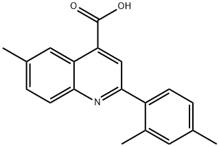 2-(2,4-DIMETHYLPHENYL)-6-METHYLQUINOLINE-4-CARBOXYLIC ACID Structure