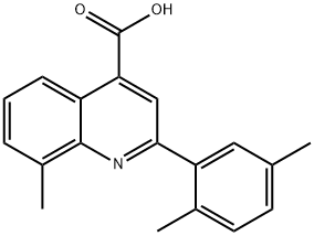 2-(2,5-DIMETHYLPHENYL)-8-METHYLQUINOLINE-4-CARBOXYLIC ACID Structure