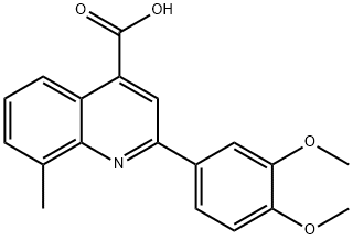 2-(3,4-DIMETHOXYPHENYL)-8-METHYLQUINOLINE-4-CARBOXYLIC ACID Structure
