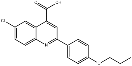 6-氯-2-(4-丙氧芬基)-喹啉-4-羧酸, 494861-04-0, 结构式