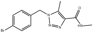 1-(4-bromobenzyl)-N,5-dimethyl-1H-1,2,3-triazole-4-carboxamide Structure