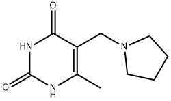 6-methyl-5-(1-pyrrolidinylmethyl)-2,4(1H,3H)-pyrimidinedione Structure