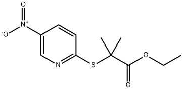 ethyl 2-methyl-2-[(5-nitro-2-pyridinyl)sulfanyl]propanoate Structure