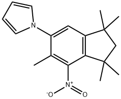1-(1,1,3,3,6-pentamethyl-7-nitro-2,3-dihydro-1H-inden-5-yl)-1H-pyrrole Structure