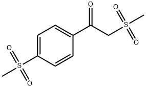 2-(メチルスルホニル)-1-[4-(メチルスルホニル)フェニル]-1-エタノン 化学構造式