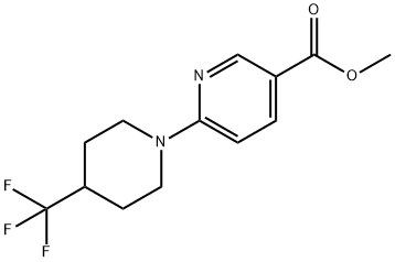 6-[4-(トリフルオロメチル)ピペリジノ]ニコチン酸メチル 化学構造式