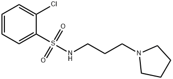 2-chloro-N-[3-(1-pyrrolidinyl)propyl]benzenesulfonamide 化学構造式