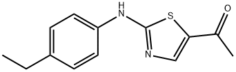 1-(2-((4-乙基苯基)氨基)噻唑-5-基)乙-1-酮, 952183-58-3, 结构式