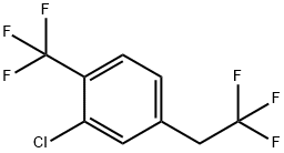 2-Chloro-4-(2,2,2-trifluoroethyl)-1-(trifluoromethyl)benzene Struktur