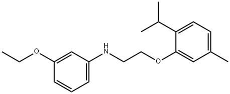 3-Ethoxy-N-[2-(2-isopropyl-5-methylphenoxy)ethyl]-aniline 化学構造式