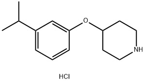 4-(3-Isopropylphenoxy)piperidine hydrochloride 化学構造式