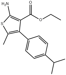 Ethyl 2-amino-4-(4-isopropylphenyl)-5-methylthiophene-3-carboxylate Structure