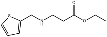 3-[(2-チエニルメチル)アミノ]プロパン酸エチル 化学構造式