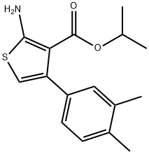 2-氨基-4-(3,4-二甲基苯基)噻吩-3-羧酸异丙酯 结构式